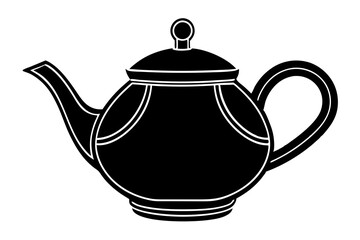 teapot isolated on black