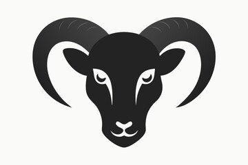 silhouette of a ram head .transparent background