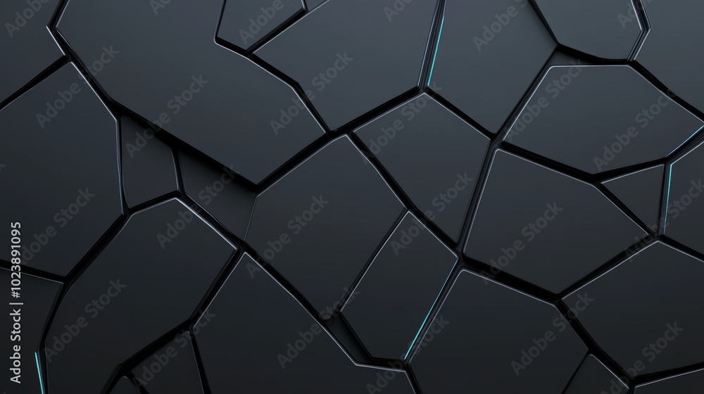 Aufkleber textured black surface with varying geometric patterns and cracks.