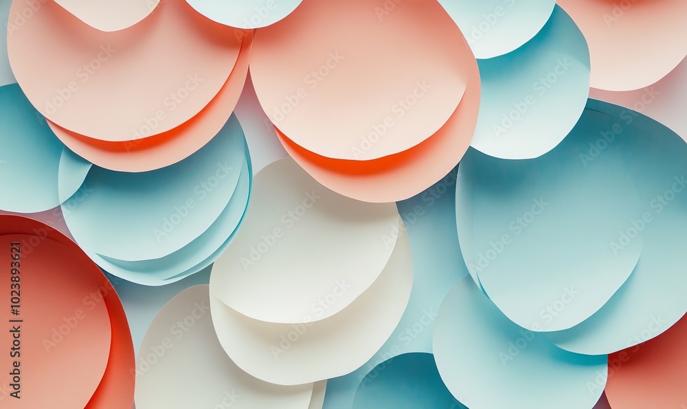 Poster a series of paper circles arranged in a pattern