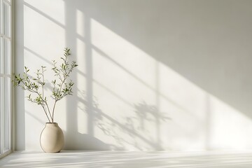 Smooth white wall with minimal texture, perfect for sleek and modern interiors