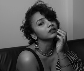 Fashion photoshoot indoors.