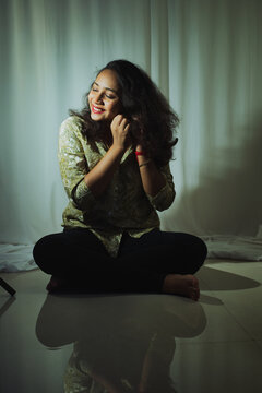 Fashion photoshoot indoors.