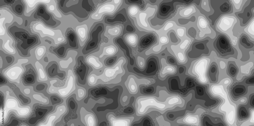 Wall mural gray stylized bokeh effect topographic contour scheme and terrain on old paper. geographic mountain 