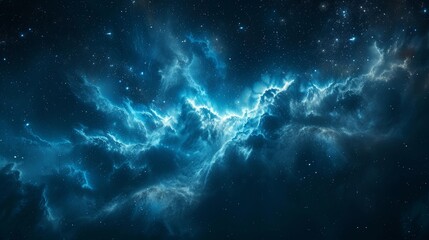 Fototapeta premium Beautiful space background with a nebula, shining stars, and cosmic stardust