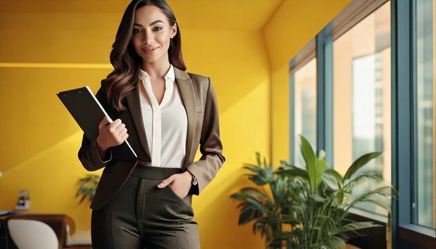 business woman with laptop