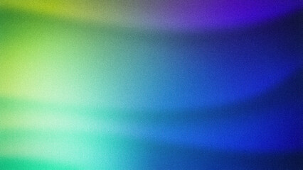 A vibrant 4K abstract gradient with a smooth transition between green, blue, and purple hues, enhanced with a grainy texture. Ideal for use in modern designs, wallpapers, and digital backgrounds
