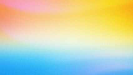 A soft abstract gradient blending pastel hues of yellow, pink, blue, and orange, featuring a subtle grainy texture. Ideal for light, airy wallpapers and modern backdrops