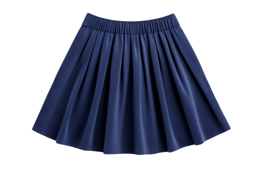 Elegant navy blue skirt design on a white background. transparent background