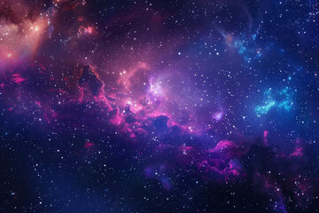 Beautiful space background, with stars and nebulae. Generative AI