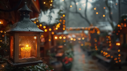 Obraz premium Christmas market closeup image 