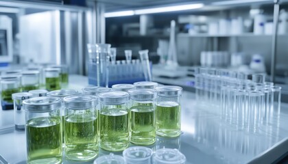 Biotech lab environment with detailed imagery biotech experiments