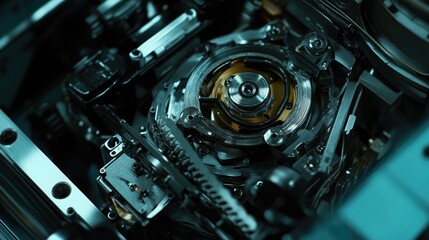 Fototapeta premium Intricate Mechanical Component of Technology