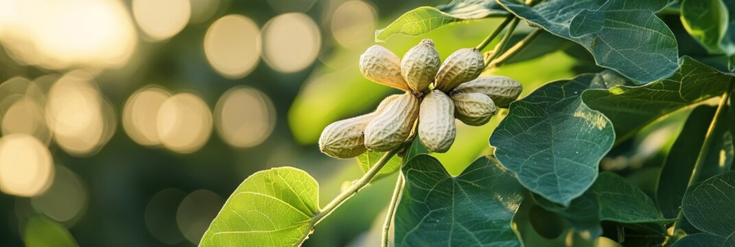 peanuts growing on peanut tree 