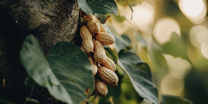 peanuts growing on peanut tree 