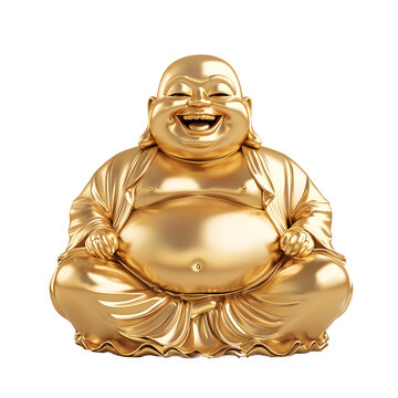 recommend clip art: Budai Laughing Buddha Golden Statue Isolated on Transparent Background
                    