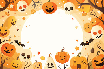 Halloween Pumpkin Spooky Background Design