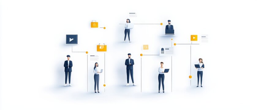 Hyper-realistic Infographic of Digital Connections