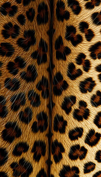 leopard skin background texture, real fur retro design, close-up wild animail hair modern isolated with white highlights, png