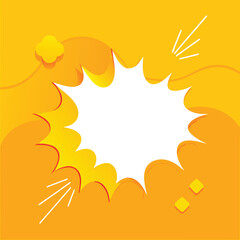 Yellow Background Comic Speech Bubble Design