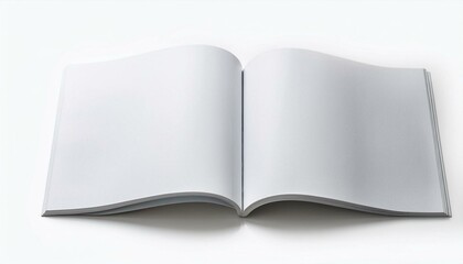 Blank cover magazine or booklet on white background. Mockup for design	