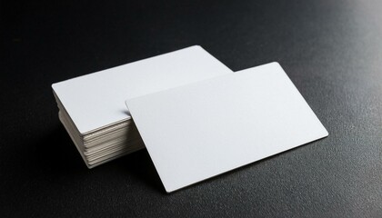 Business cards blank. Mockup on black background