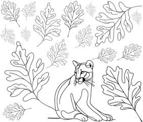 seamless pattern with black Panther and tree, seamless pattern with black Panther, seamless pattern with jaguar