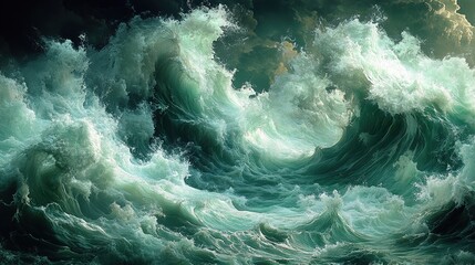 Dramatic Ocean Waves Crashing - Nature Photography