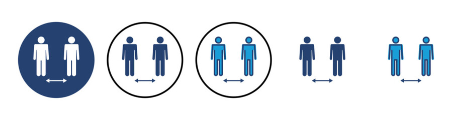 Social distance icon vector. social distancing icon. self quarantine sign