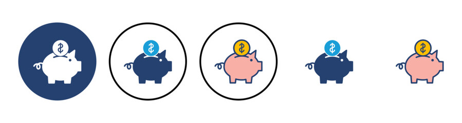 Piggy bank icon vector. piggy money icon