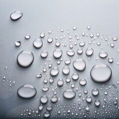 Drops of water on white surface. 