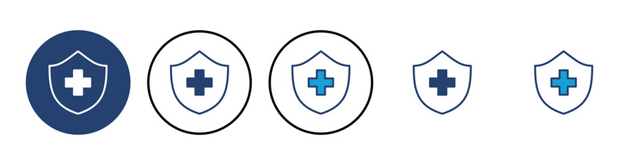 Health insurance icon vector. Insurance health document icon