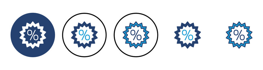 Discount icon vector. Discount tag icon.