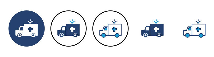 Fototapeta premium Ambulance icon vector. ambulance truck icon vector. ambulance car
