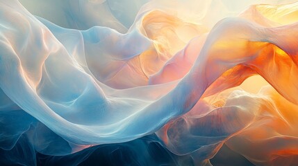 Fototapeta premium Layers of reality bending into one another, like a mirage of abstract thoughts floating in space, Conceptual, Surrealism, Soft Colors, High Detail