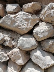 A close-up of old stone surfaces