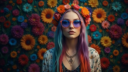 In a vibrantly eccentric digital avatar