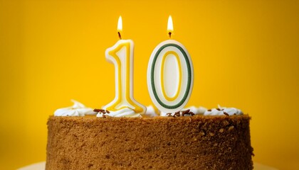 Number 10 Birthday cake. Ten number Birthday cake