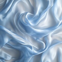 Obraz premium A close-up of flowing blue silk fabric, showcasing its smooth texture and elegant draping.