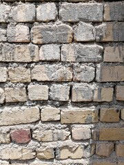 Eroded elegance of a brick wall