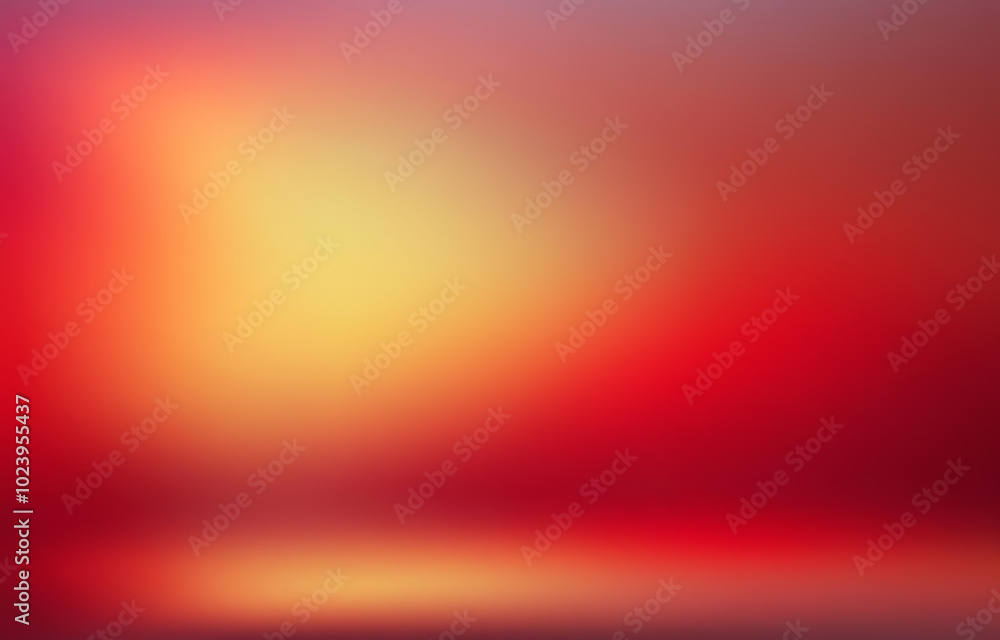 Poster a blurred background with gradient colors from deep red to light yellow.