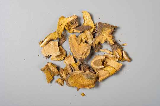 top view herb HuZhang or Polygoni Cuspidati Rhizoma et Radix or Giant Knotweed Root