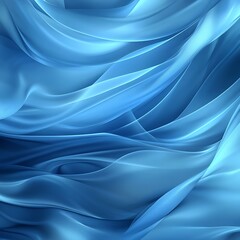 Obraz premium A smooth, flowing abstract design in various shades of blue, evoking a sense of calm and fluidity.