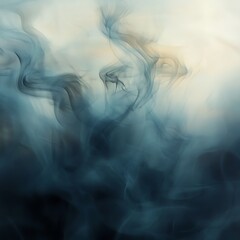 A soft, abstract representation of swirling smoke in shades of blue and light tones.
