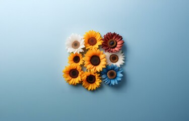 An abstract design with blurred lines and a gradient of blue, teal, and white.