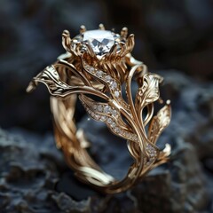 Floral Diamond Ring.