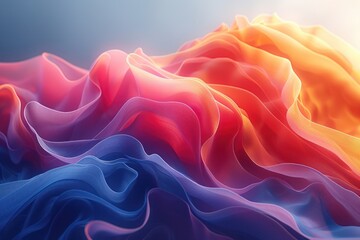 Obraz premium Colorful Distorted Shapes in Abstract 3D Animation - Looping Kaleidoscope