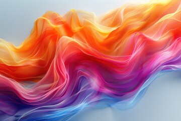 Obraz premium Vibrant 3D Lines in Abstract Composition