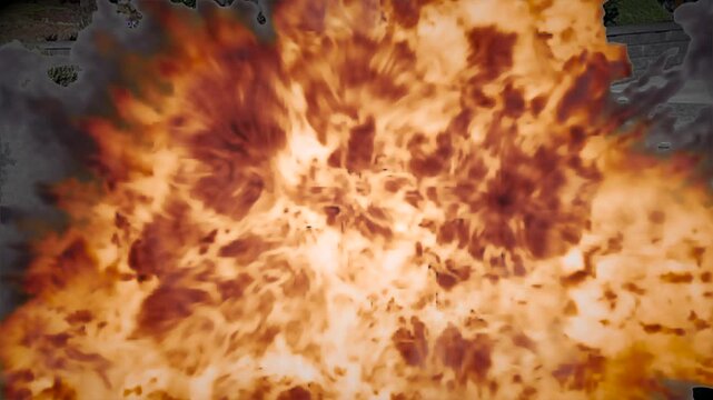 Dynamite exploding in street
