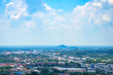 プラナコーンキリから眺めるペッチャブリーの町並み　Phetchaburi City View from Phra Nakhon Khiri